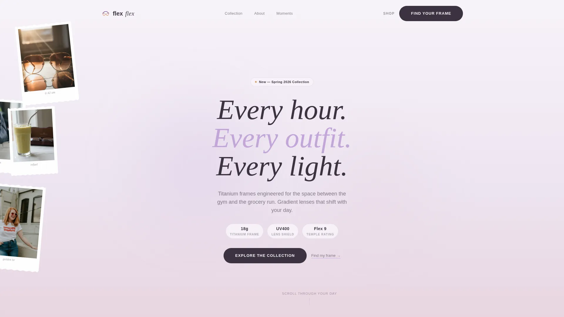 Athleisure Eyewear Gallery Landing Page Template