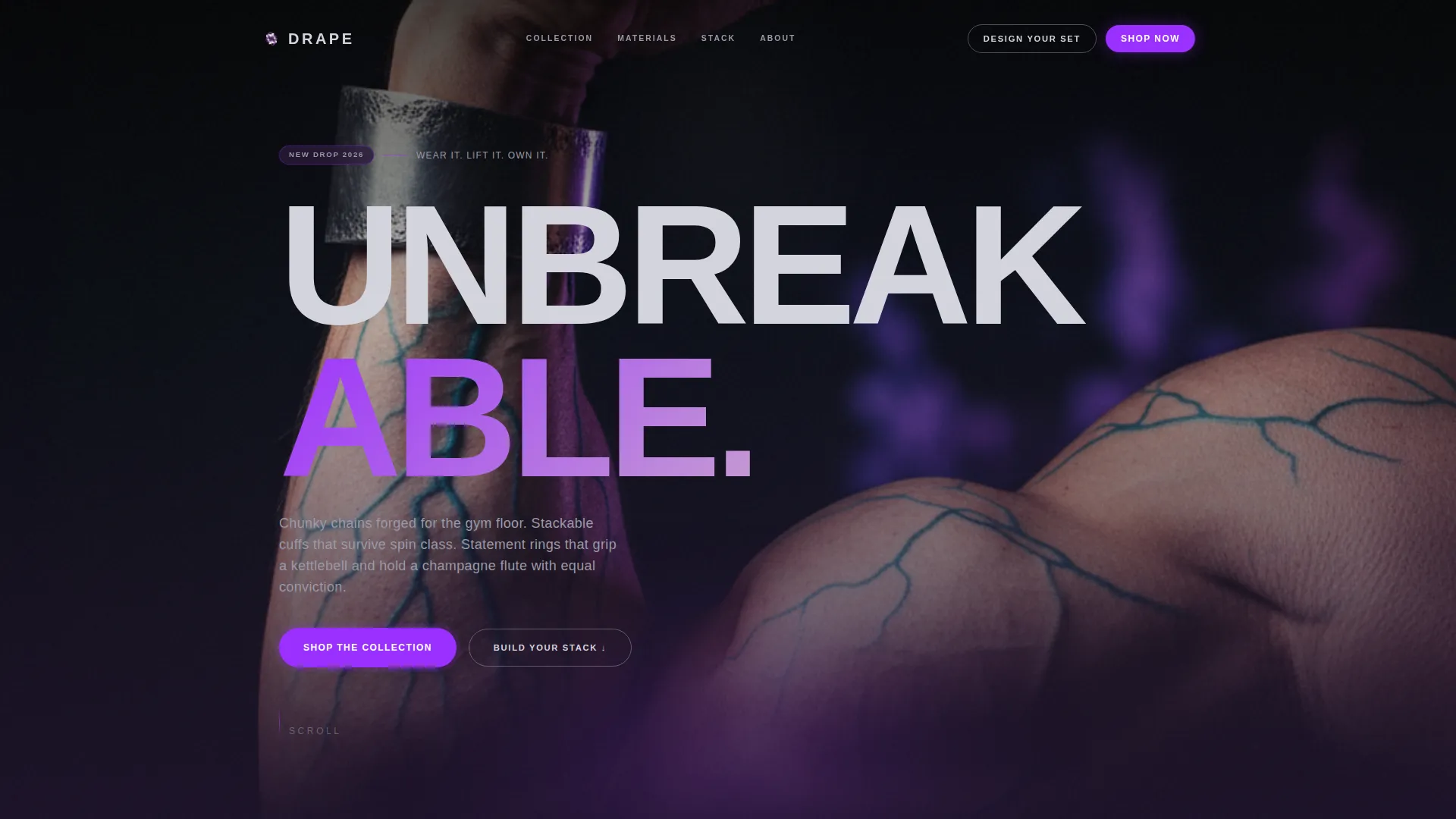 Bold Athleisure Jewelry Landing Page Template