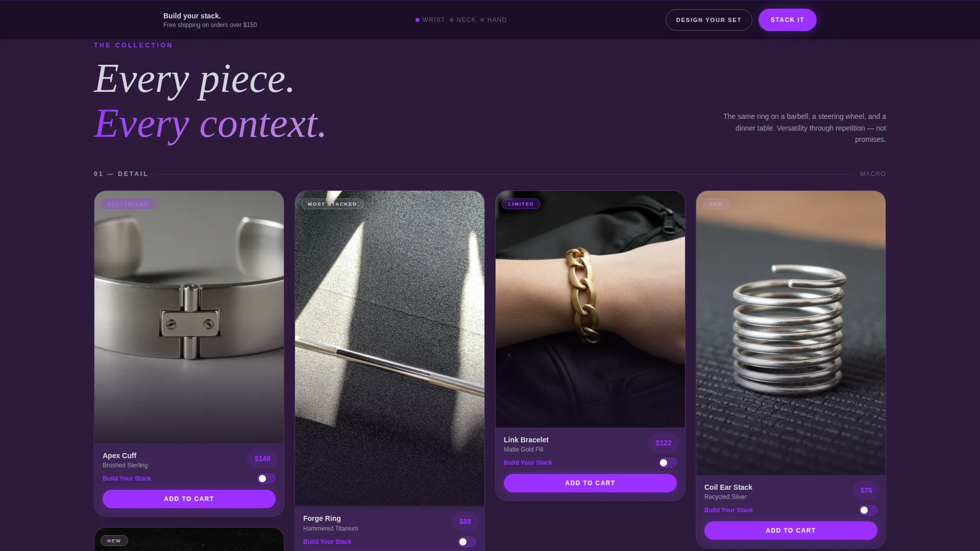 Bold Athleisure Jewelry Landing Page Template