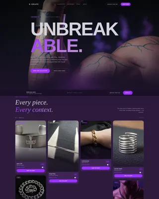 Bold Athleisure Jewelry Landing Page Template