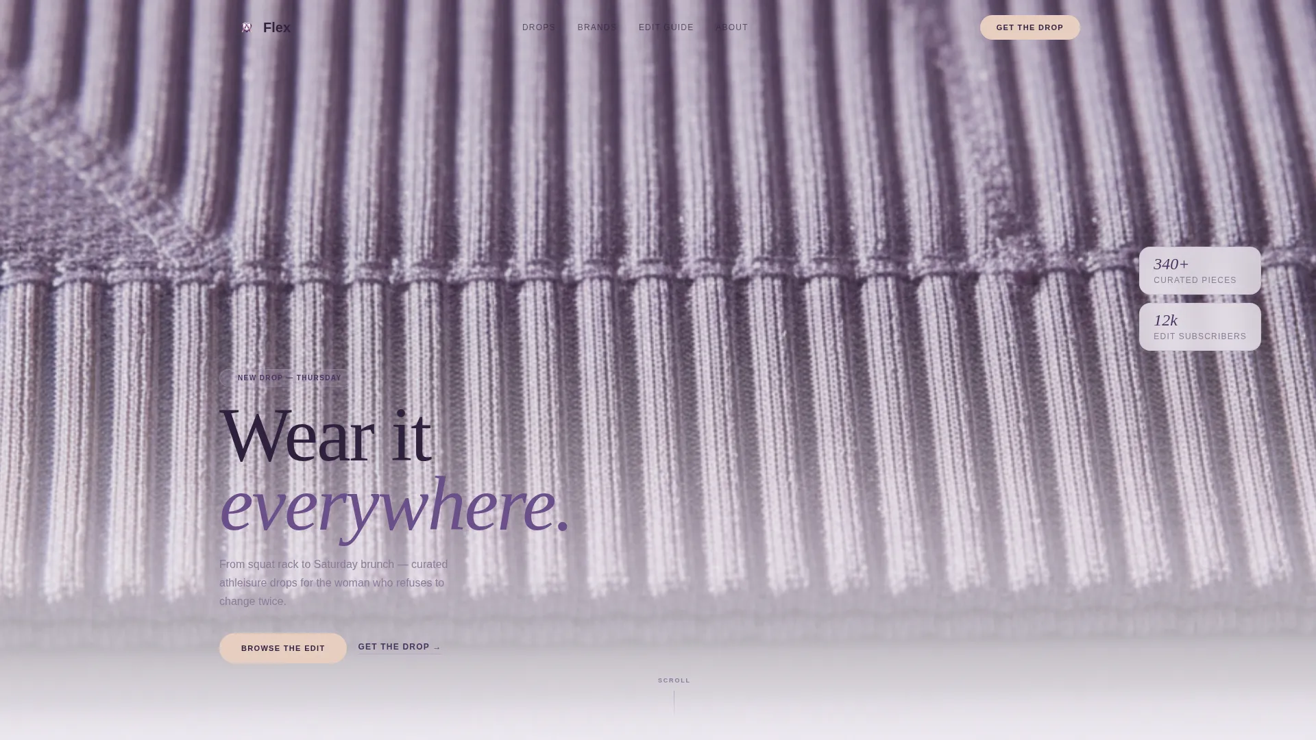 Athleisure Landing Page Template | Lavender Dream