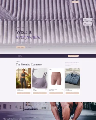Athleisure Landing Page Template | Lavender Dream