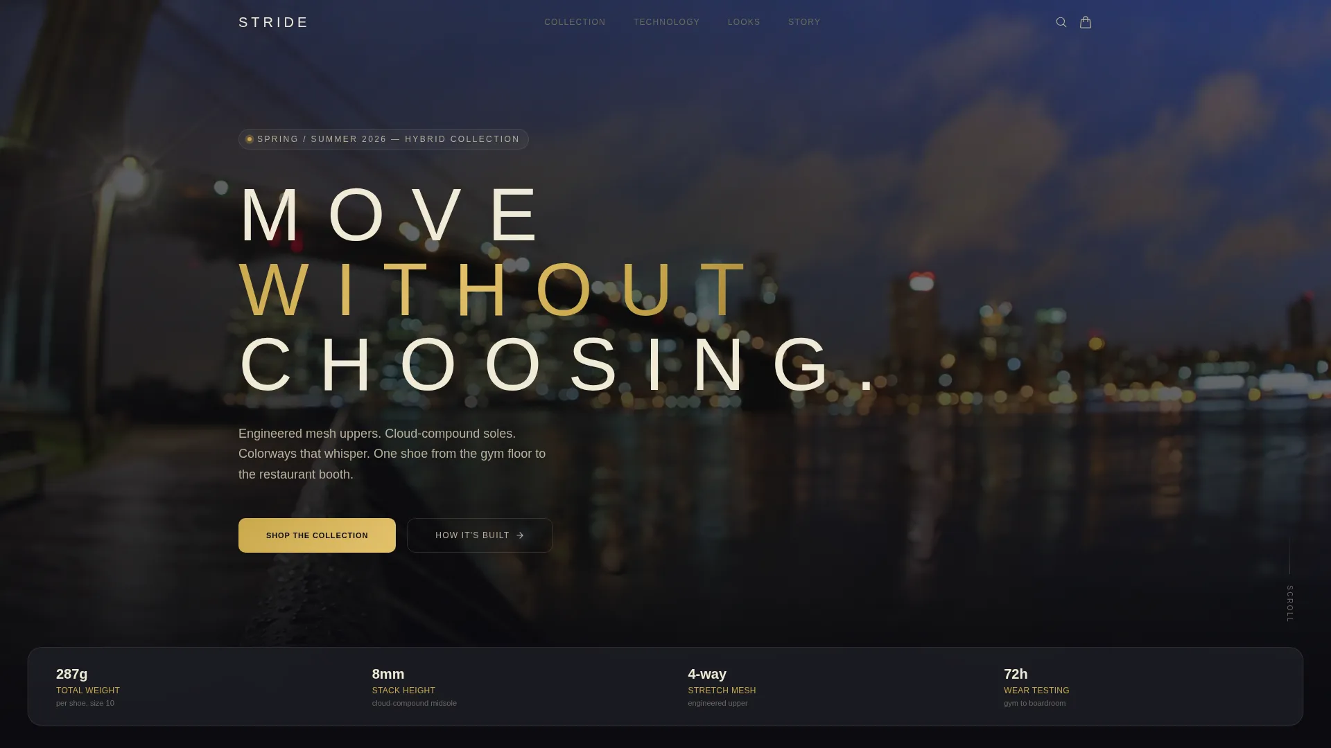 Cinematic Athleisure Shoe Landing Page Template