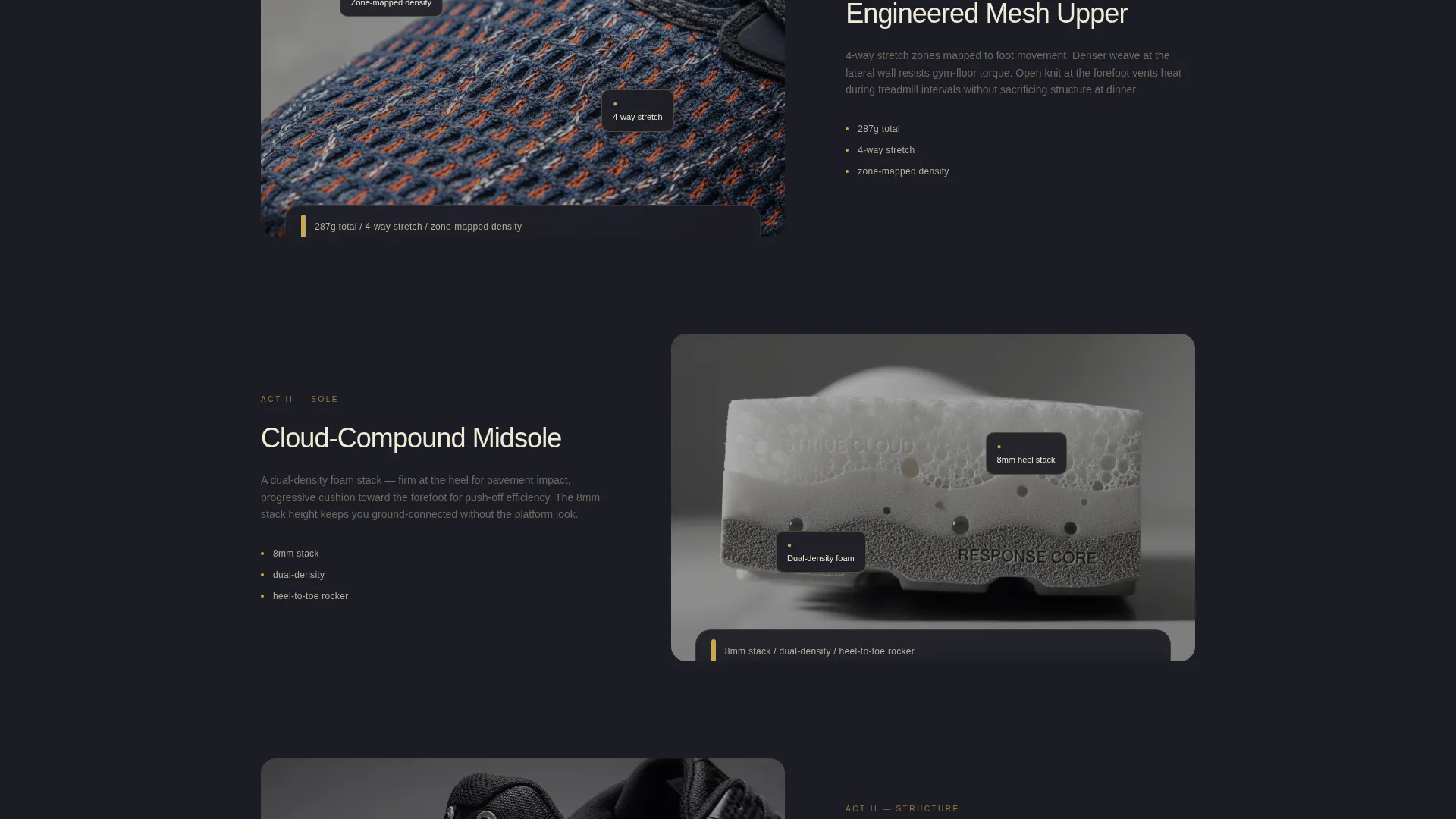 Cinematic Athleisure Shoe Landing Page Template