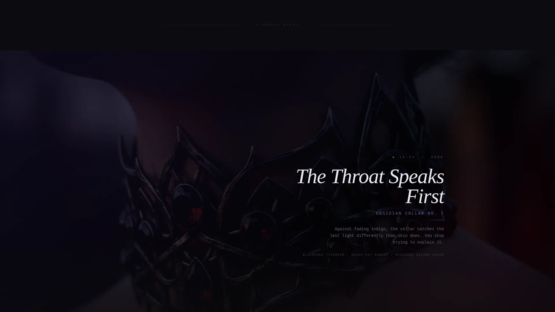Dark Immersive Accessories Landing Page Template