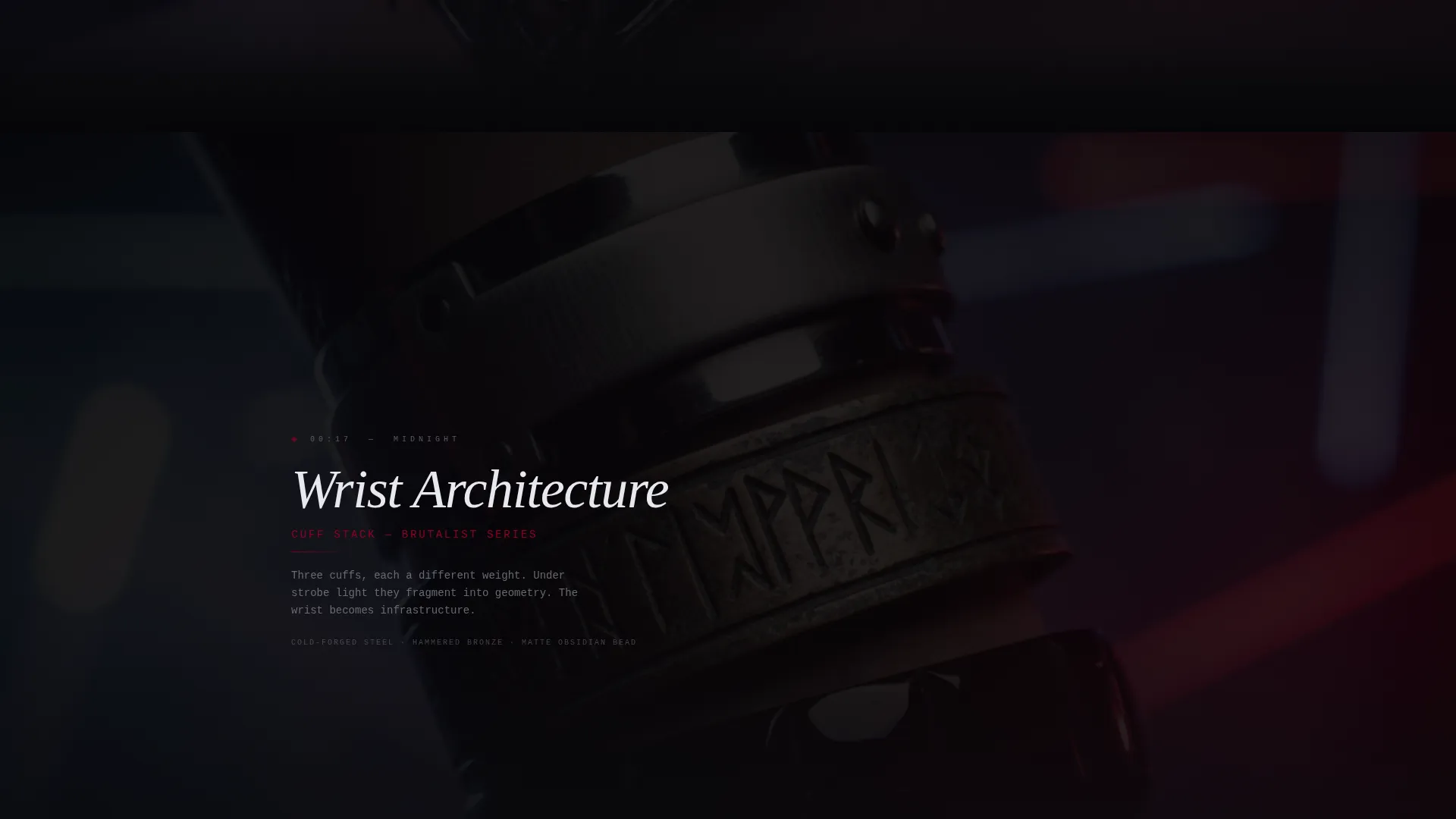 Dark Immersive Accessories Landing Page Template
