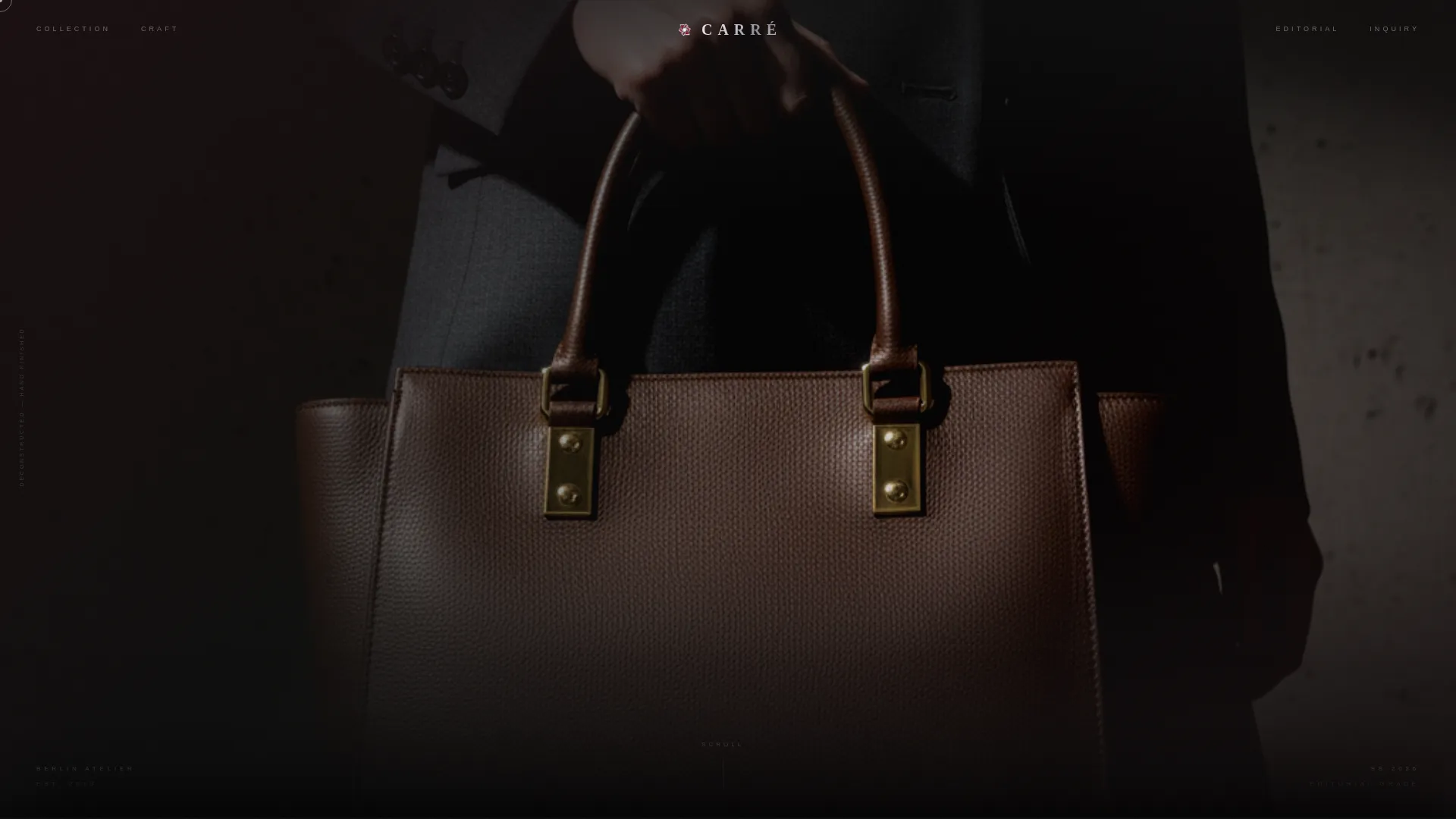 Avantgarde Bagbrand Landing Page Template