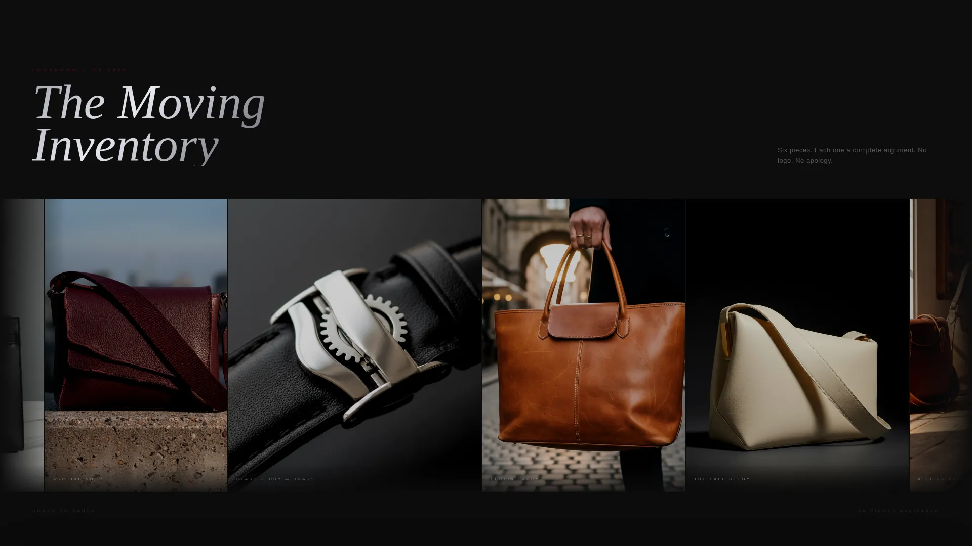 Avantgarde Bagbrand Landing Page Template