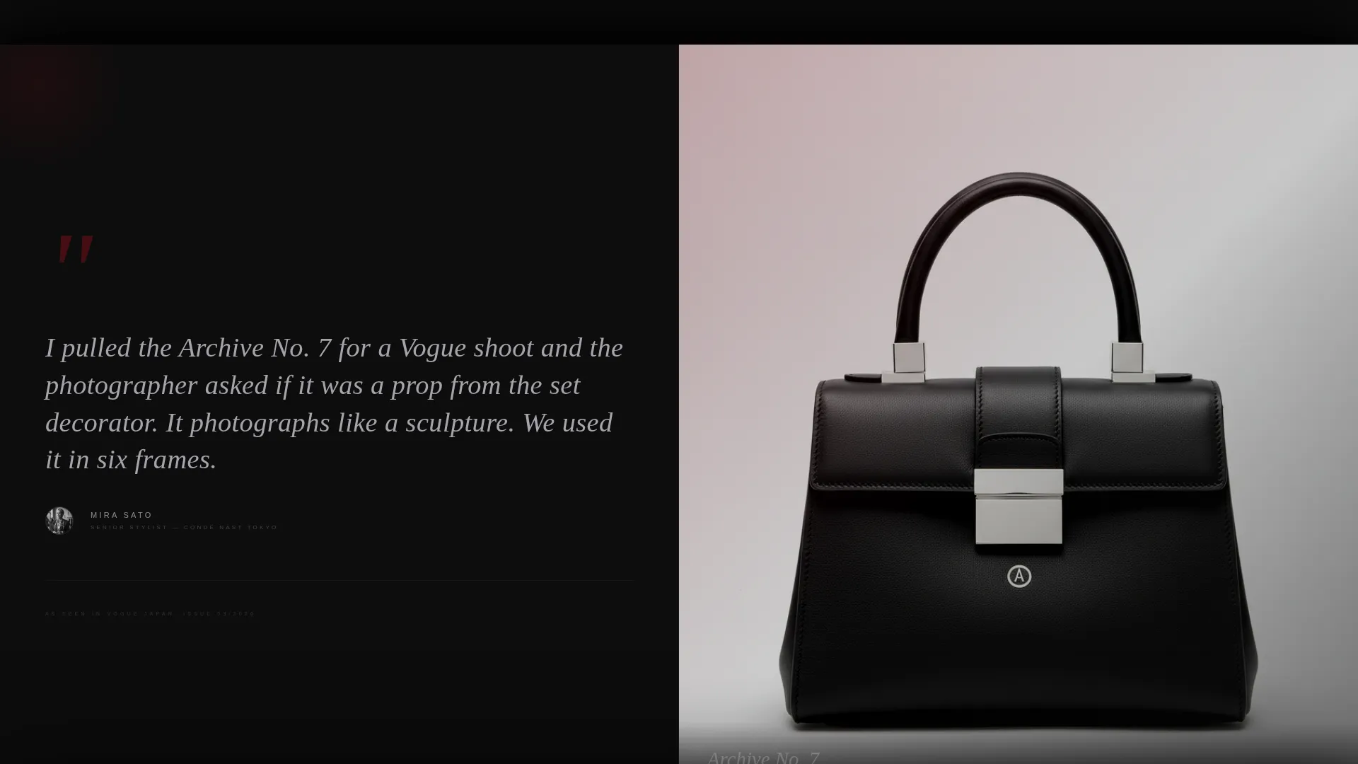 Avantgarde Bagbrand Landing Page Template