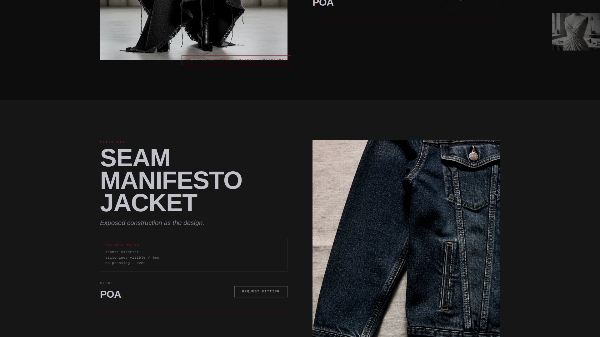 Brutalist Avant-Garde Fashion Landing Page Template