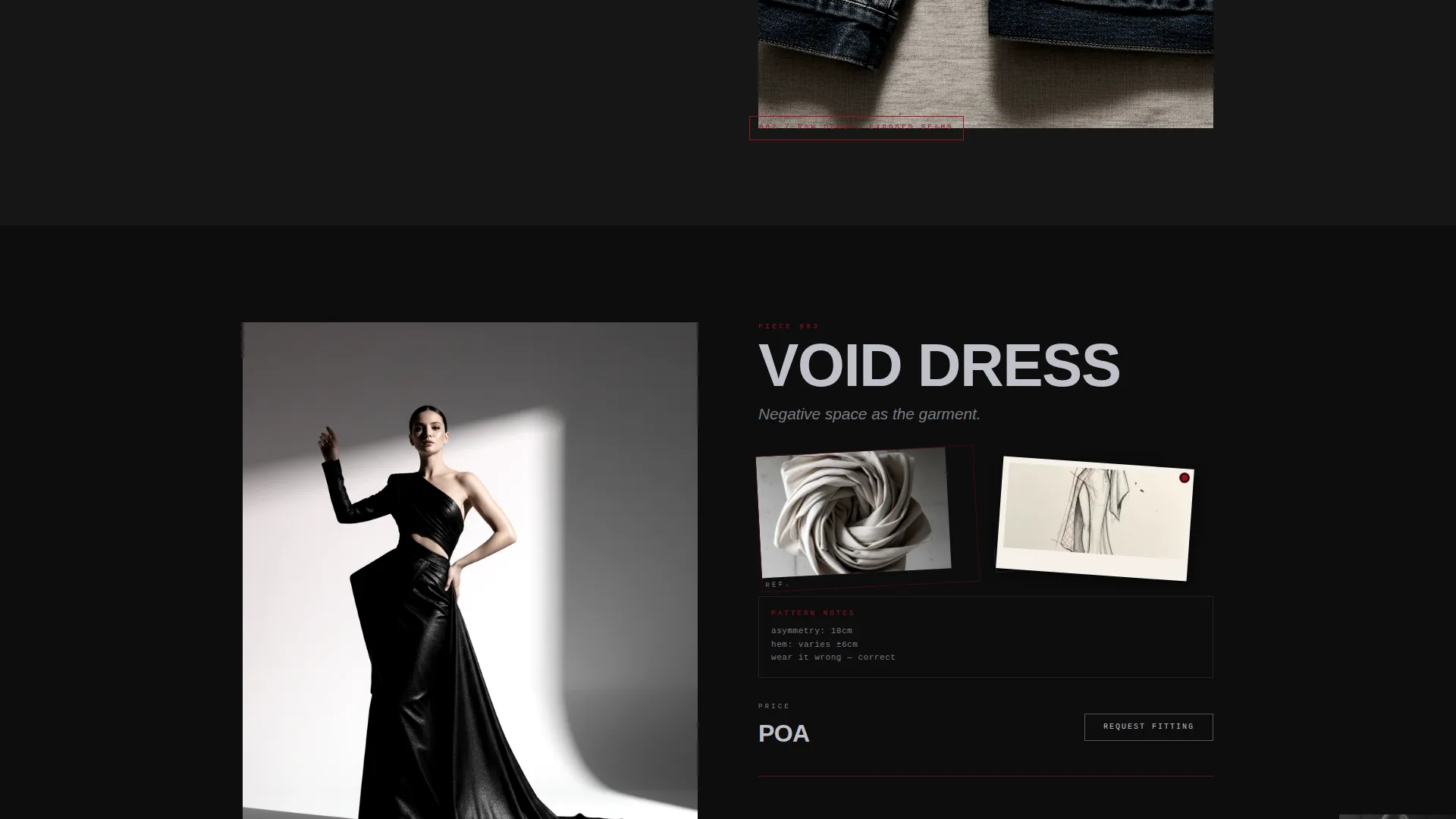 Brutalist Avant-Garde Fashion Landing Page Template
