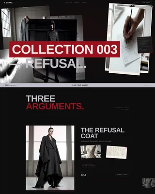 Brutalist Avant-Garde Fashion Landing Page Template