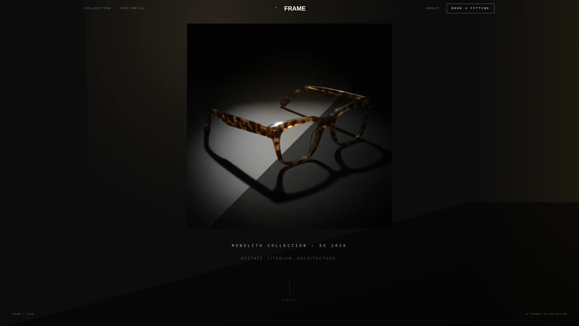 Avant-Garde Eyewear Landing Page Template