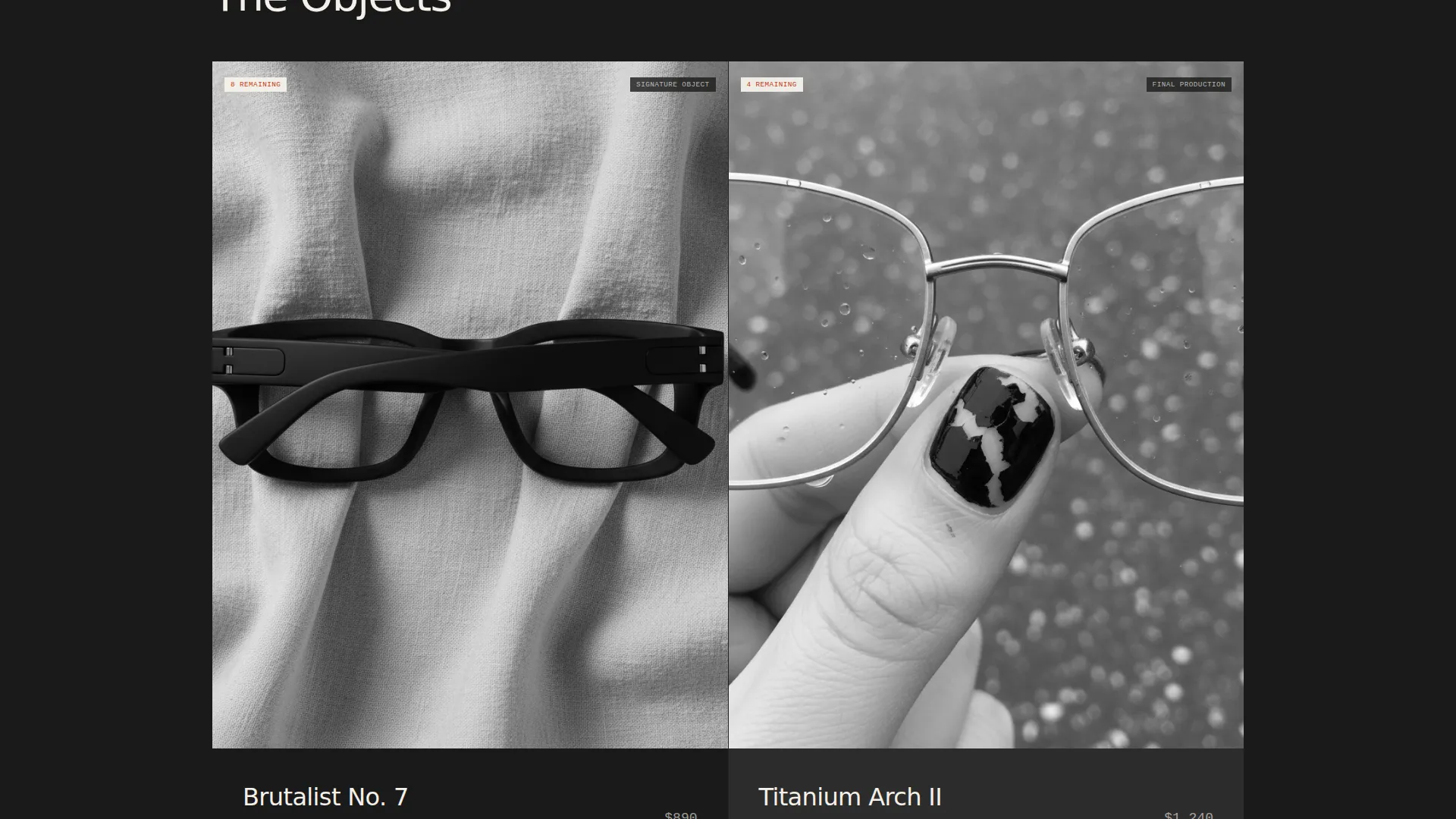 Avant-Garde Eyewear Landing Page Template