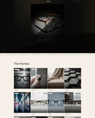 Avant-Garde Eyewear Landing Page Template