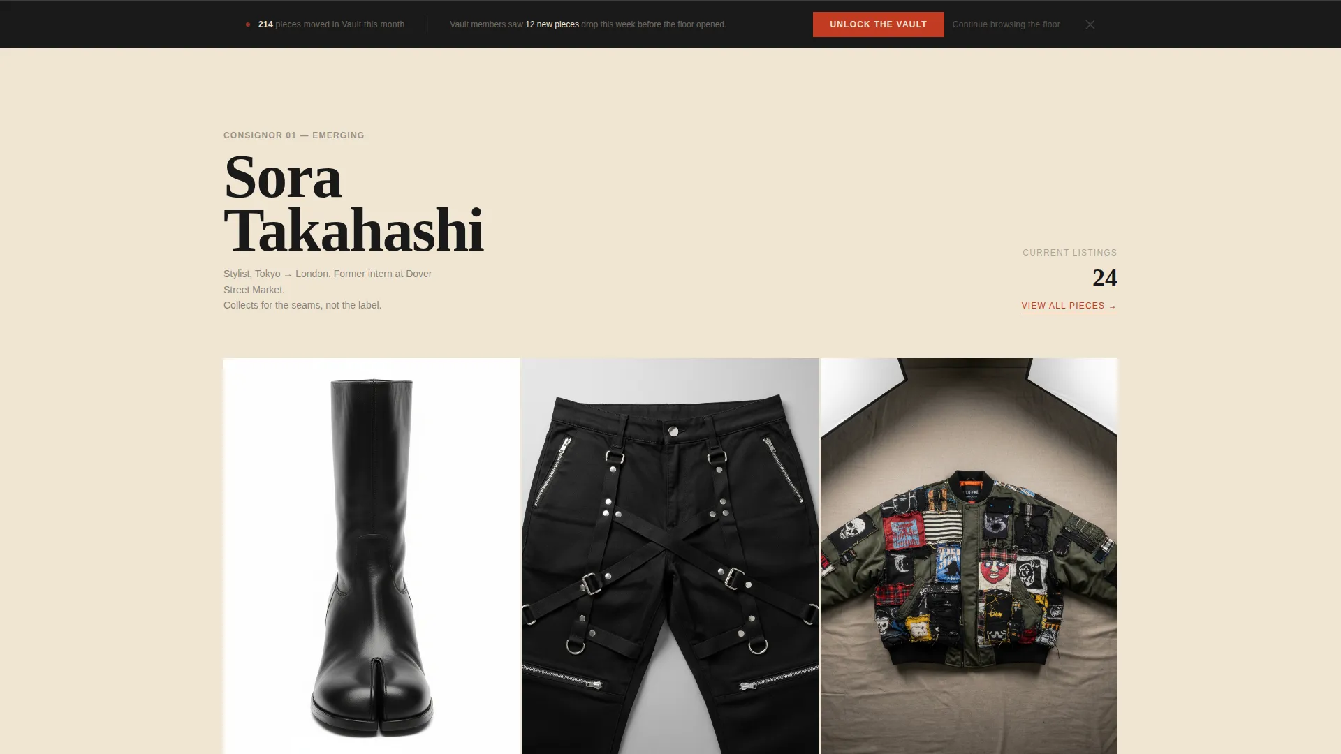 Avant-Garde Resale Landing Page Template
