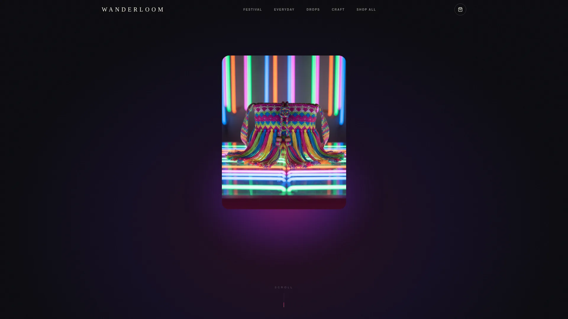 Bag Landing Page Template, Wanderloom