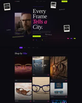 Bohemian Eyewear Brand Landing Page Template