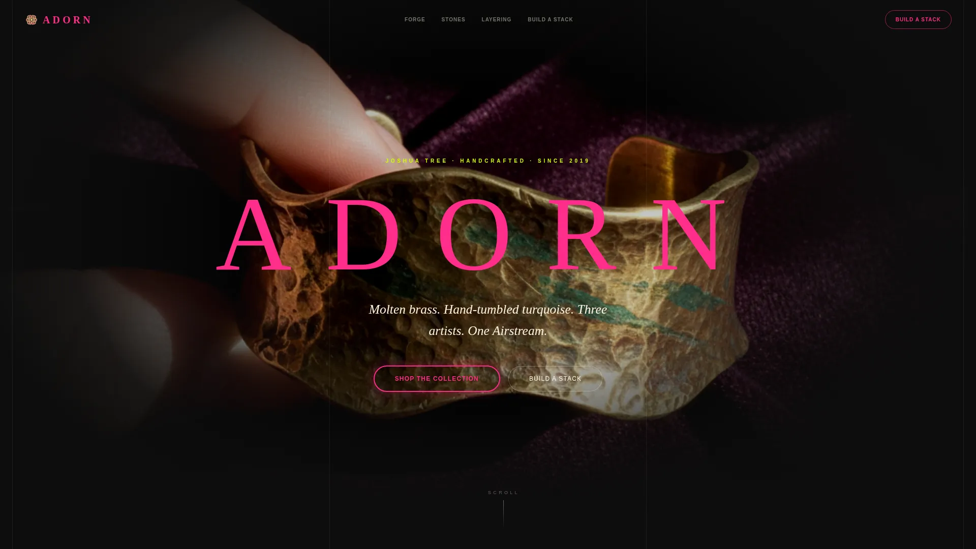 Neo-Retro Bohemian Jewelry Landing Page Template