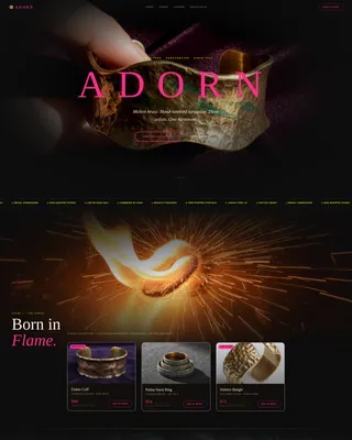Neo-Retro Bohemian Jewelry Landing Page Template