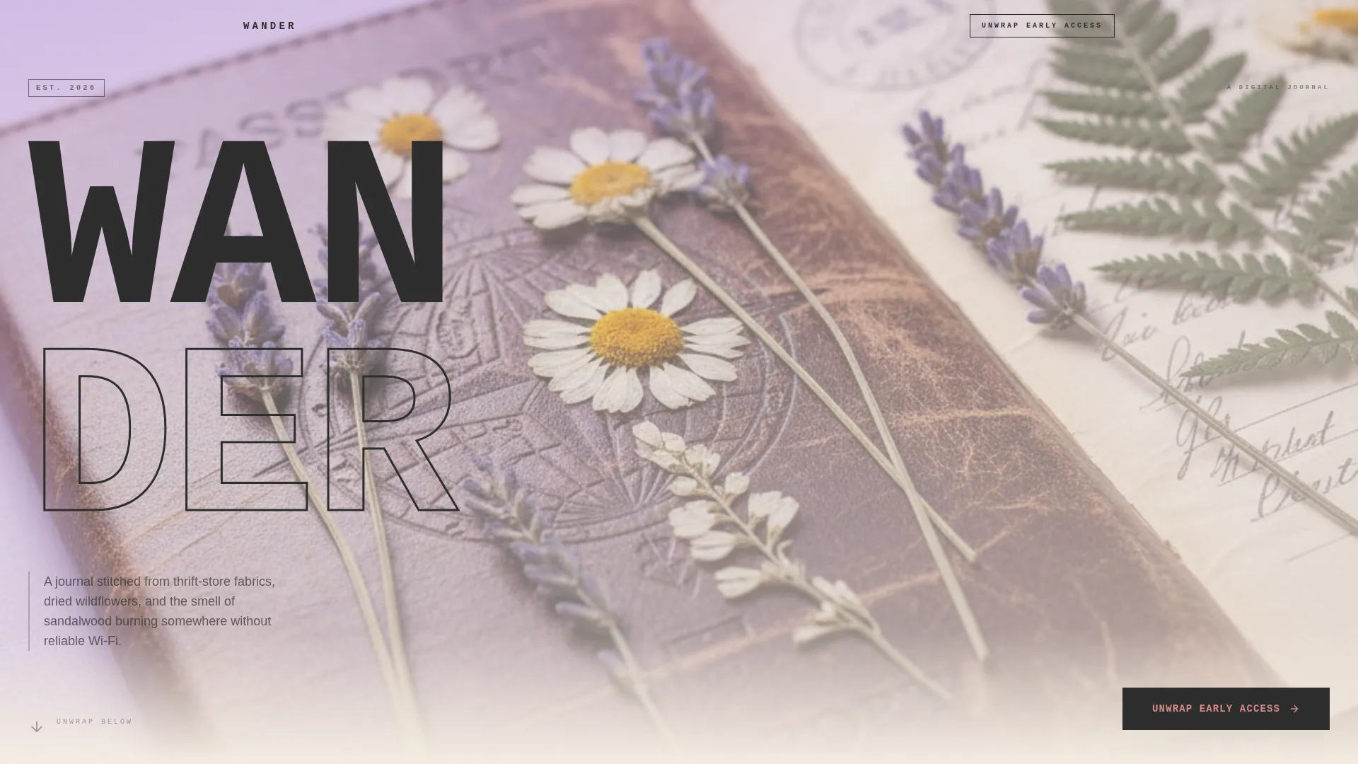 Bohemian Lifestyle Blog Landing Page Template