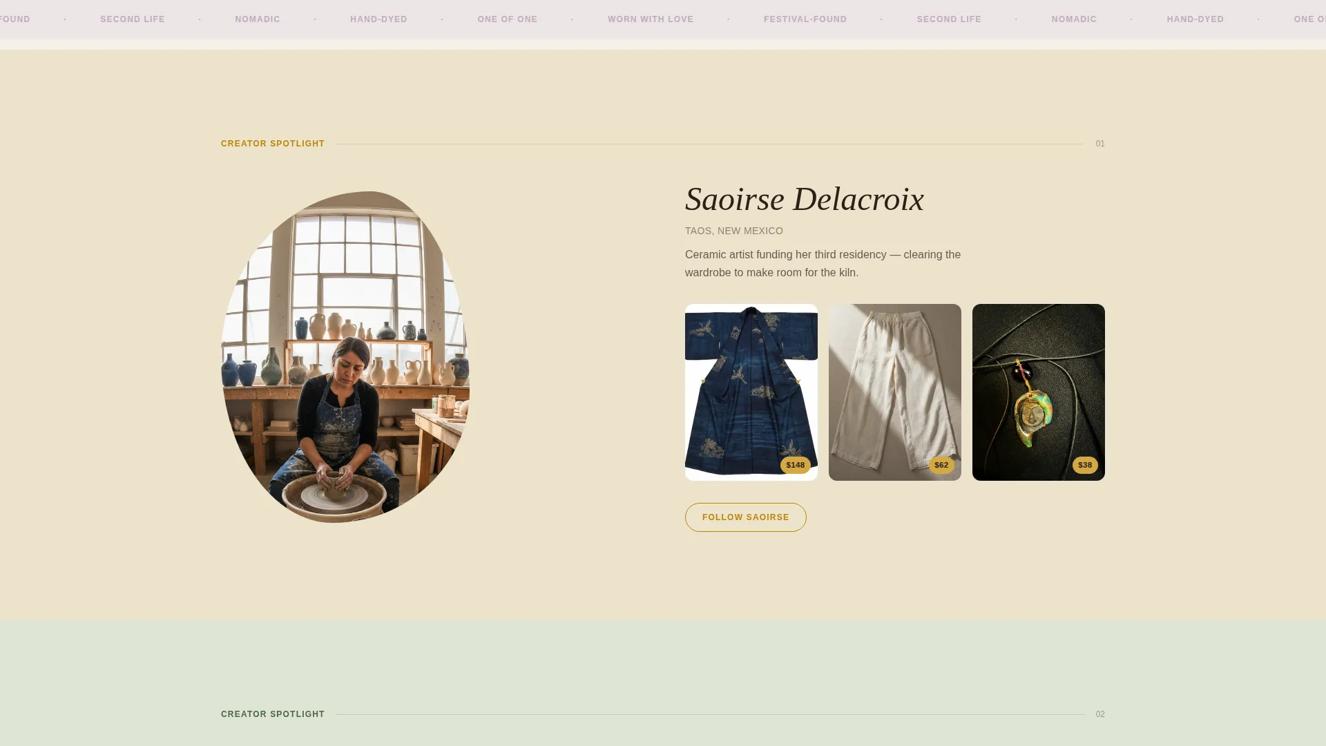 Whimsical Boho Fashion Landing Page Template