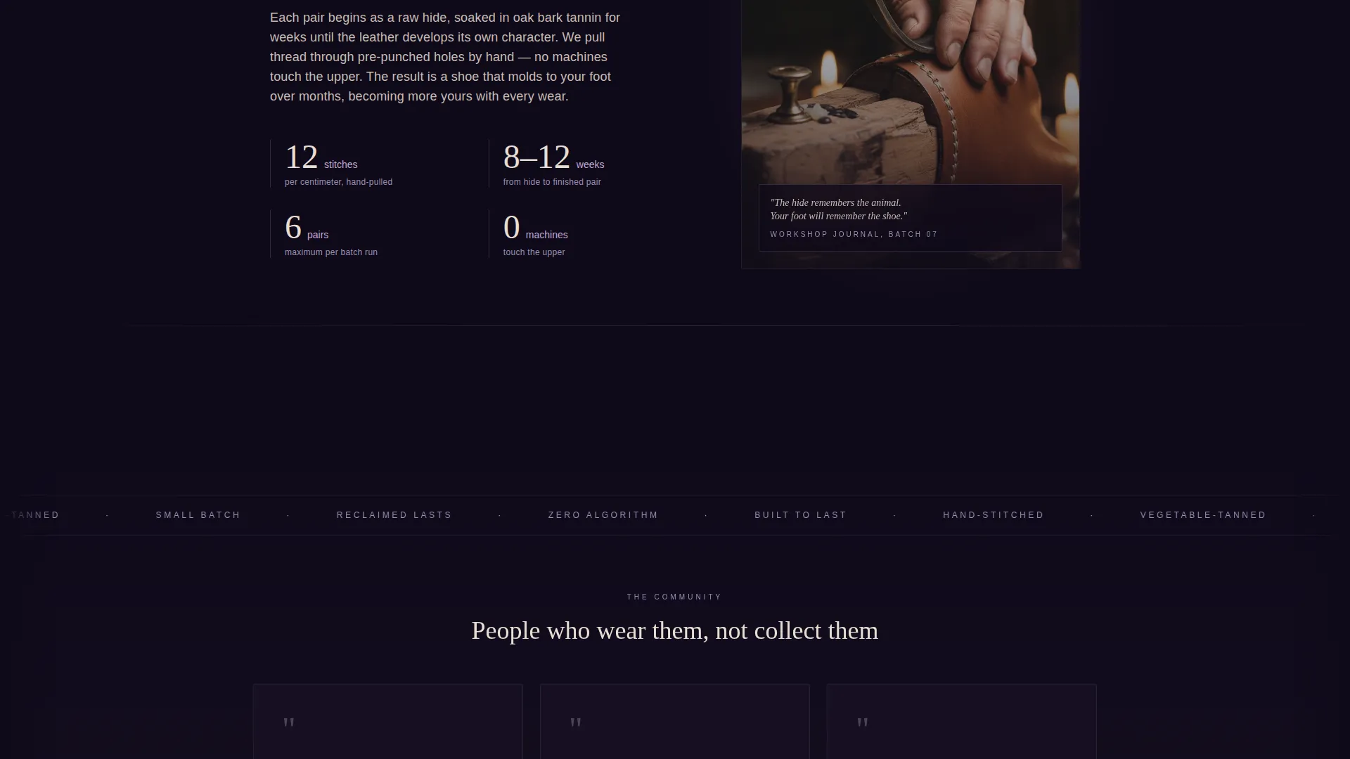 Dark Bohemian Shoe Brand Landing Page Template