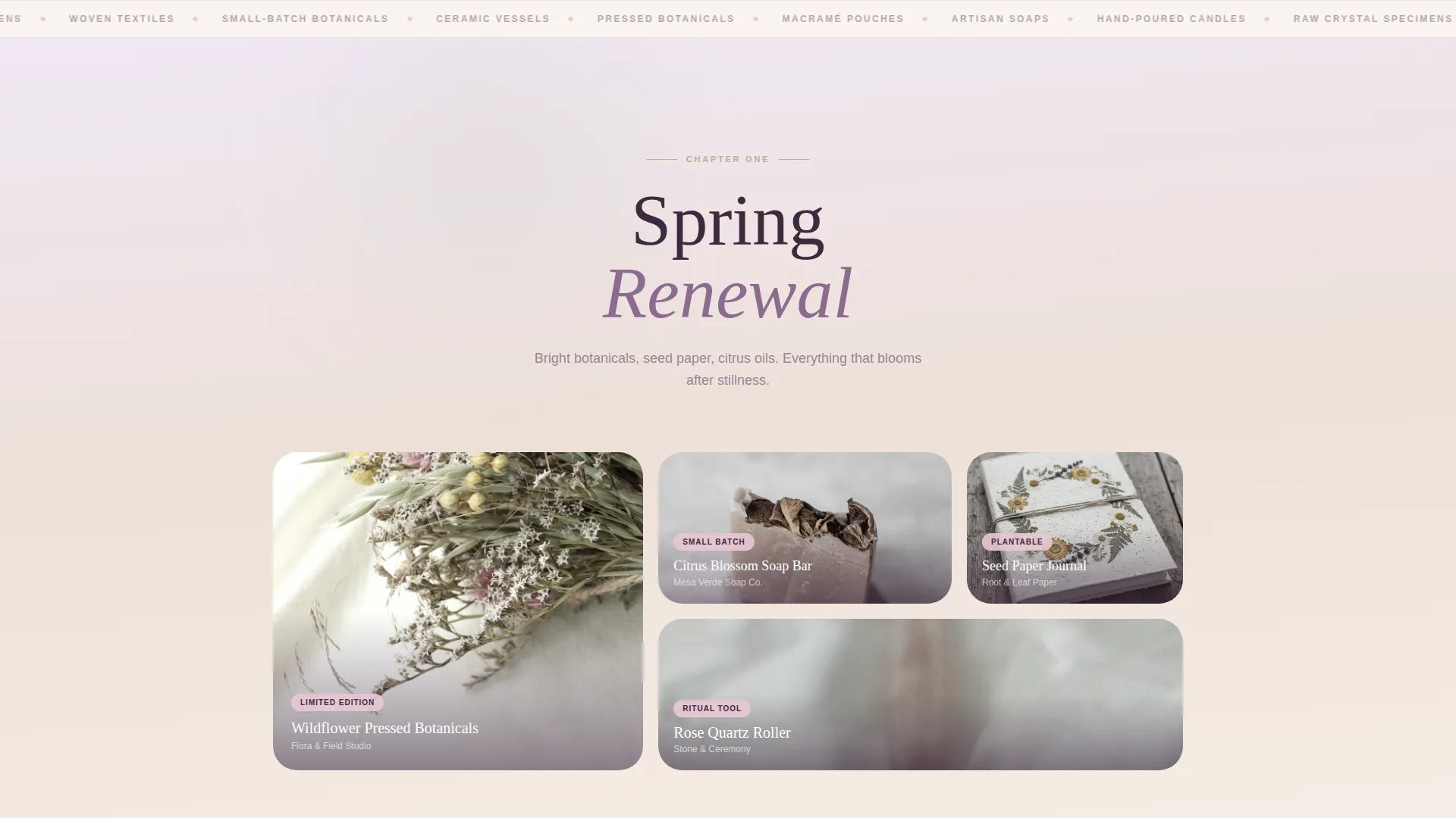 Bohemian Subscription Box Landing Page Template