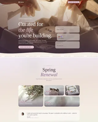 Bohemian Subscription Box Landing Page Template