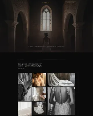 Luxe Bridal Landing Page Template for Couture Designers