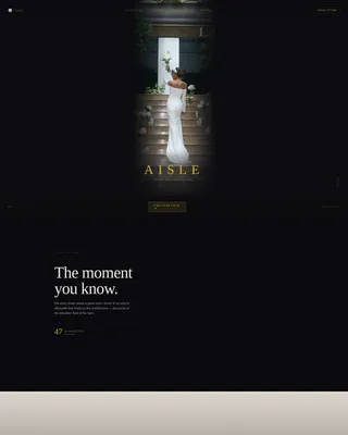 Immersive Bridal Landing Page for Alternative Wedding Wear