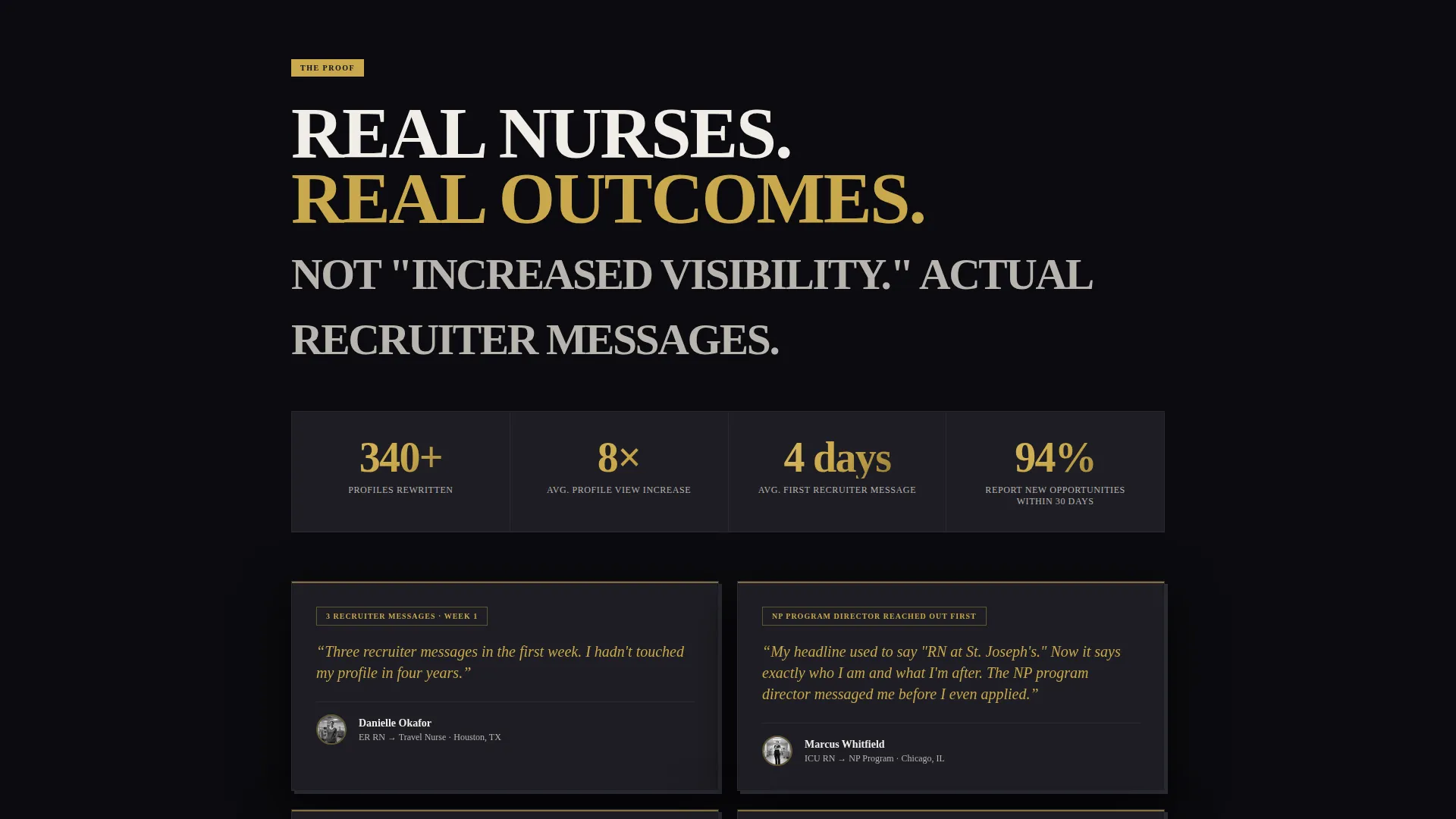 Nurse Profile Professional Website Template