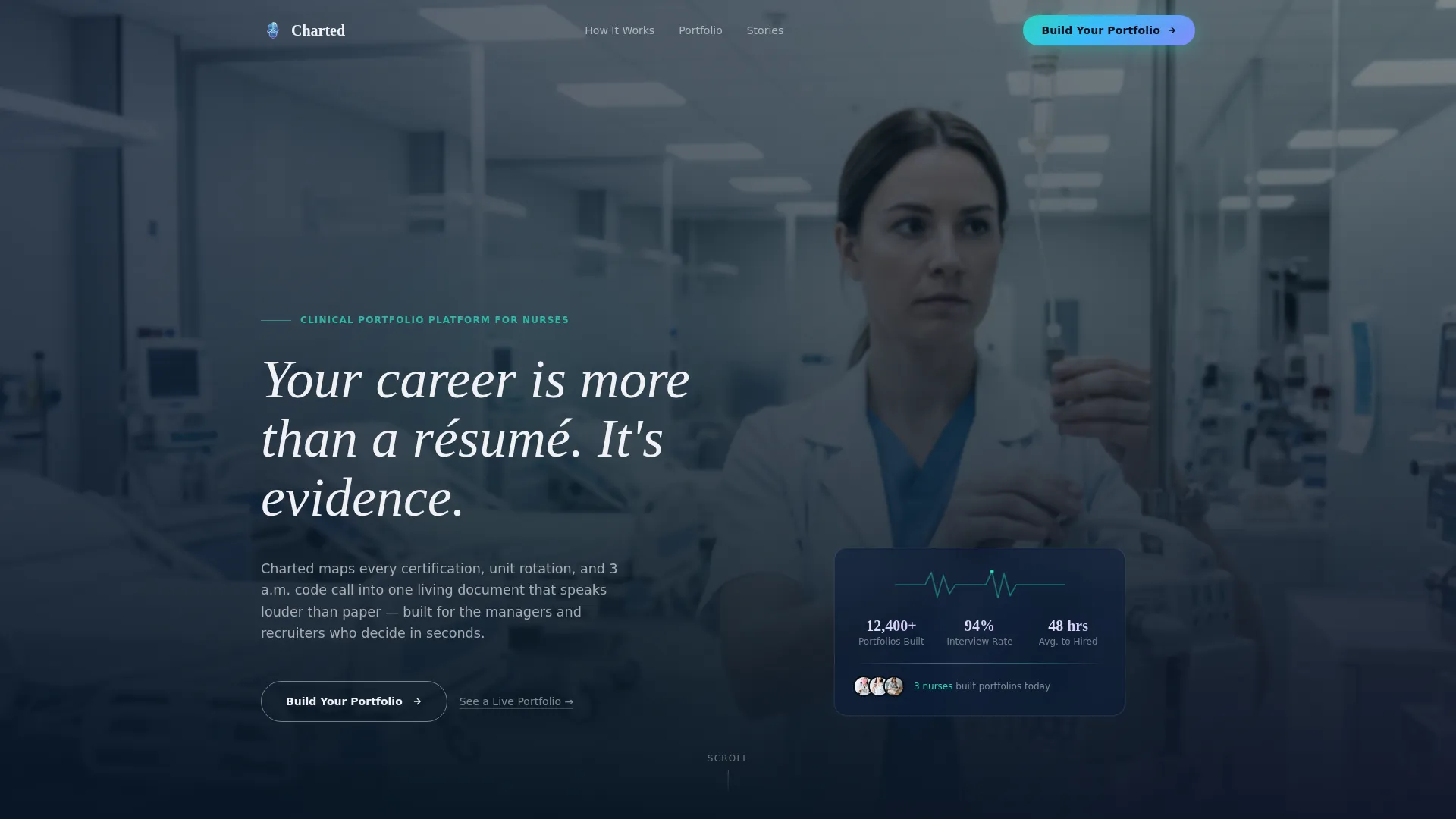 Nurse Profile Careers Website Template