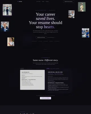 Nurse Profile Pricing Website Template