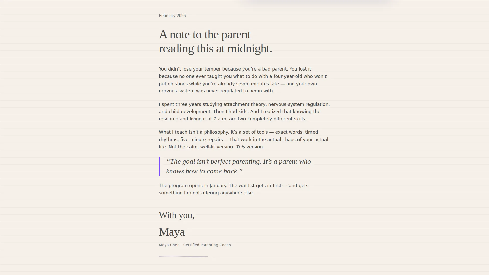 Coach & Mentor Pre-Launch Website Template