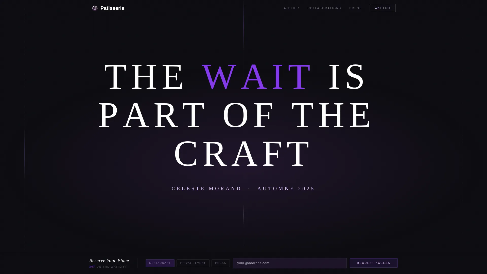 Chef & Culinary Portfolio Pre-Launch Website Template