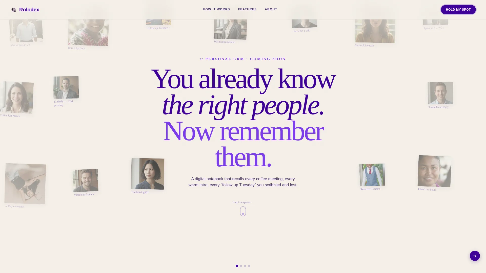 Personal CRM & Network Specialist Pre-Launch Website Template
