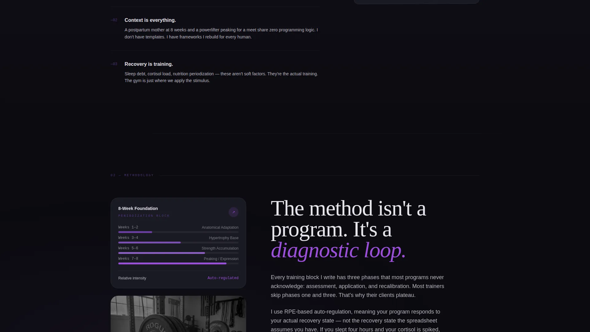 Personal Trainer Profile Advanced Professional Website Template