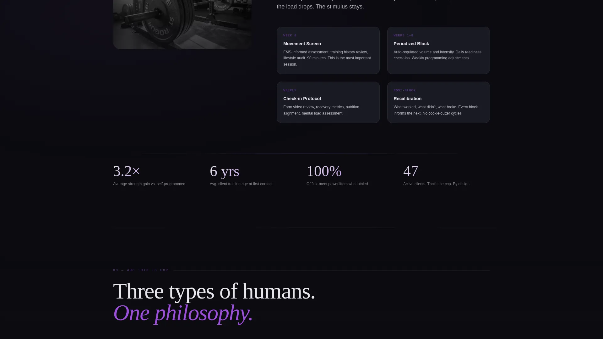 Personal Trainer Profile Advanced Professional Website Template