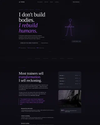 Personal Trainer Profile Advanced Professional Website Template