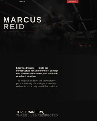 Personal Trainer Profile Careers Website Template