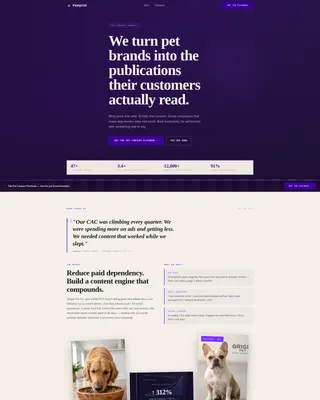 Pet Care Marketing & Agency Expert Portfolio Website Template