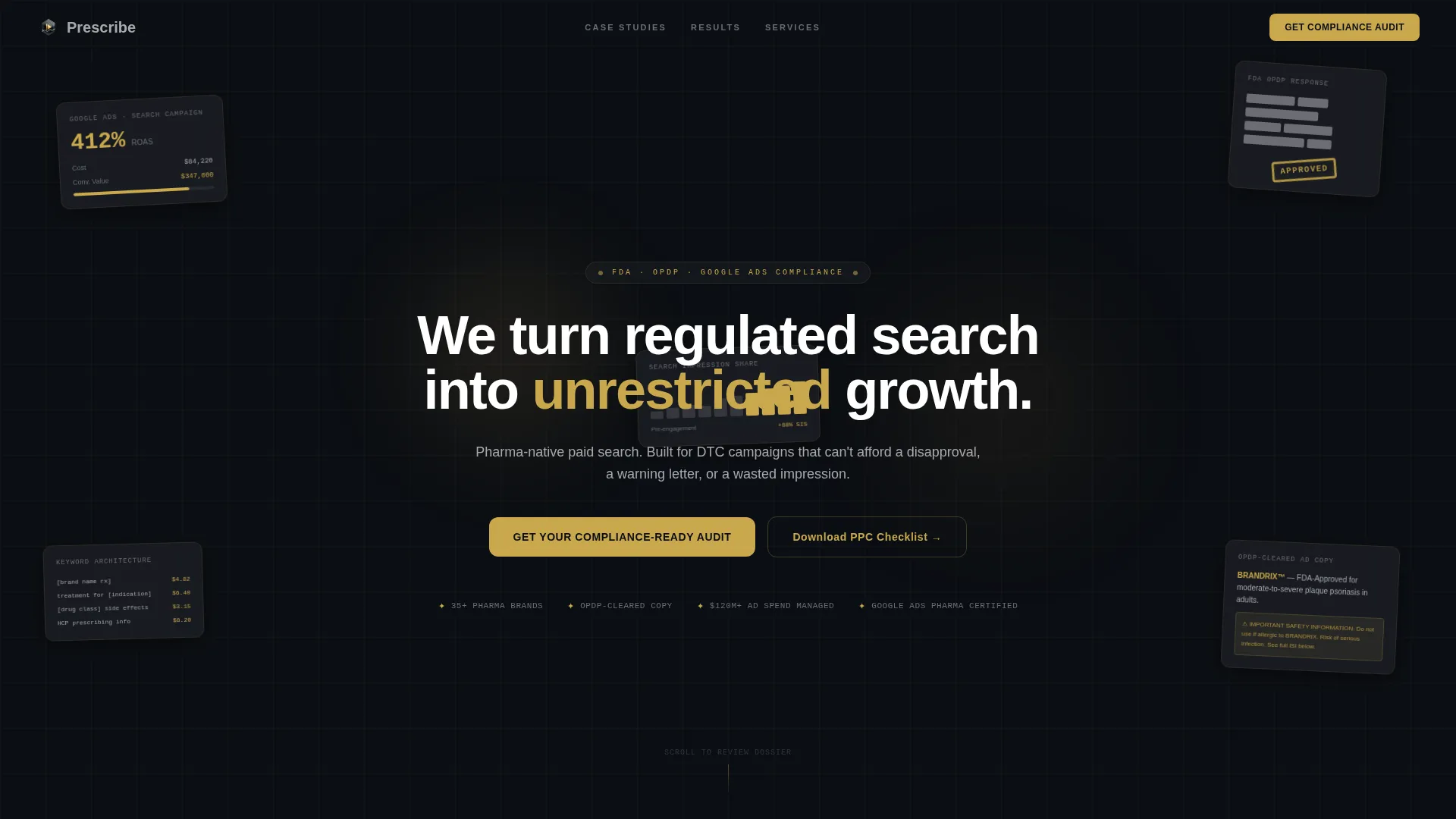 Pharmaceutical Marketing & Agency Advanced Portfolio Website Template