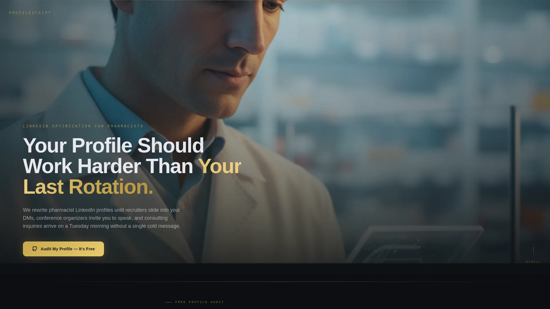 Pharmacist Profile Careers Website Template