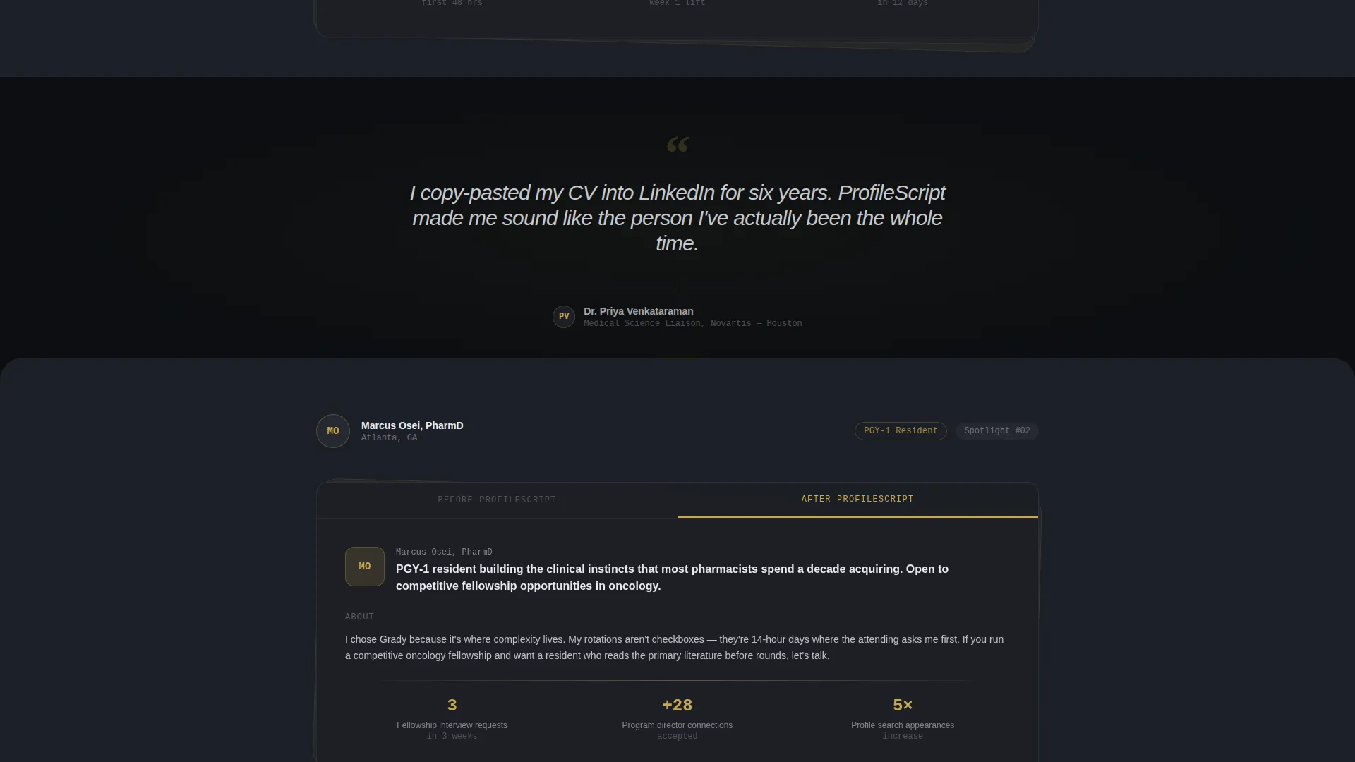 Pharmacist Profile Careers Website Template