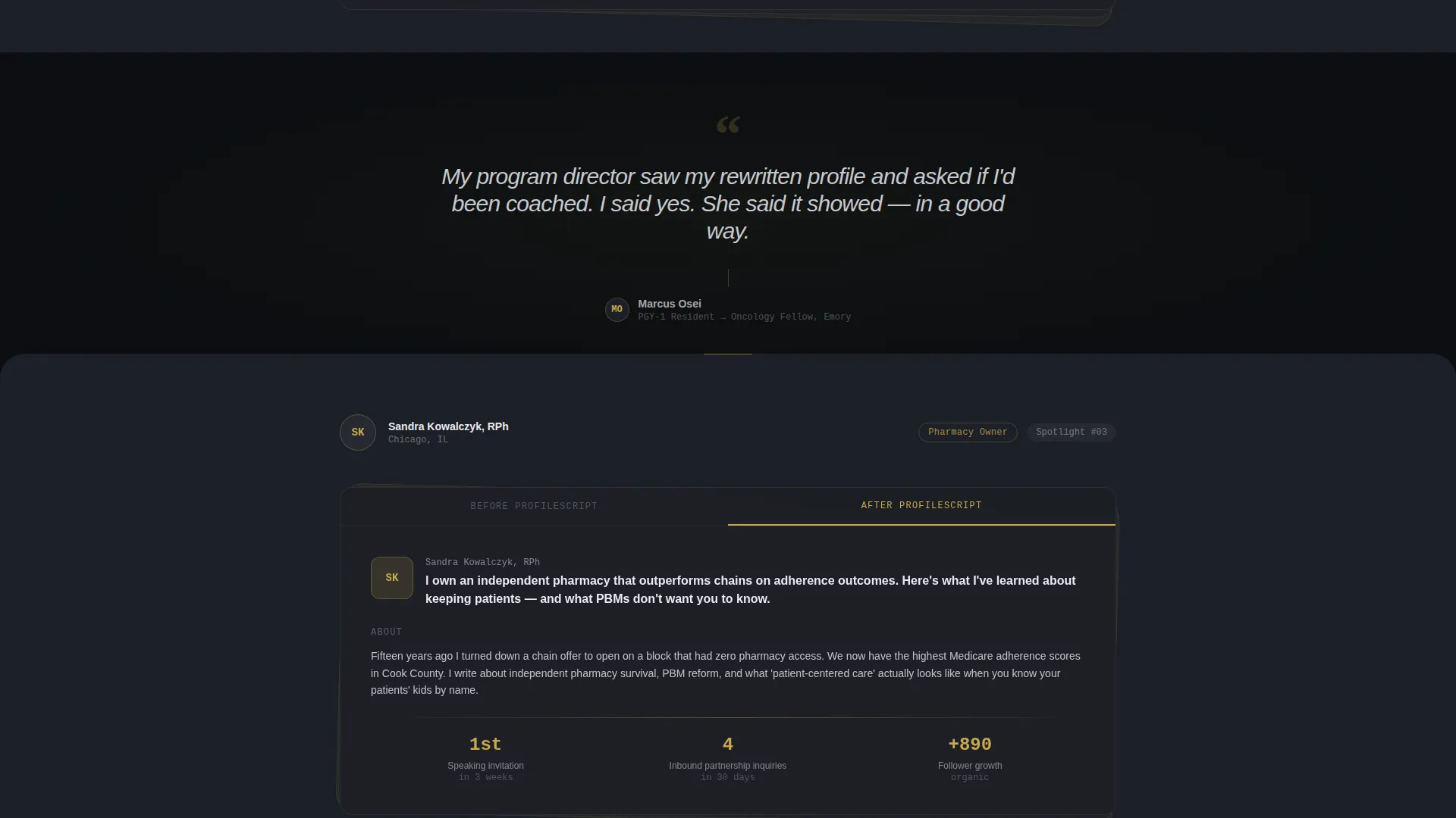 Pharmacist Profile Careers Website Template