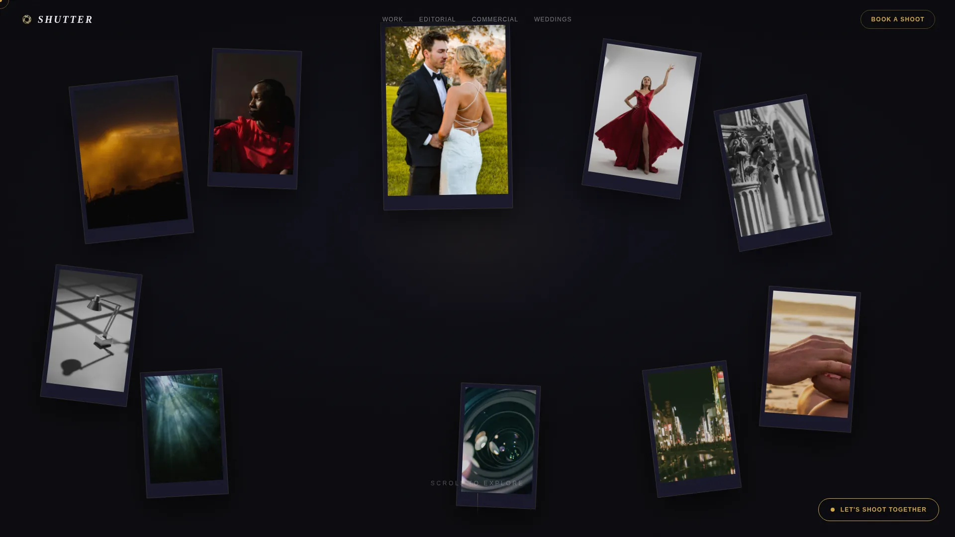 Photographer Portfolio Booking Website Template