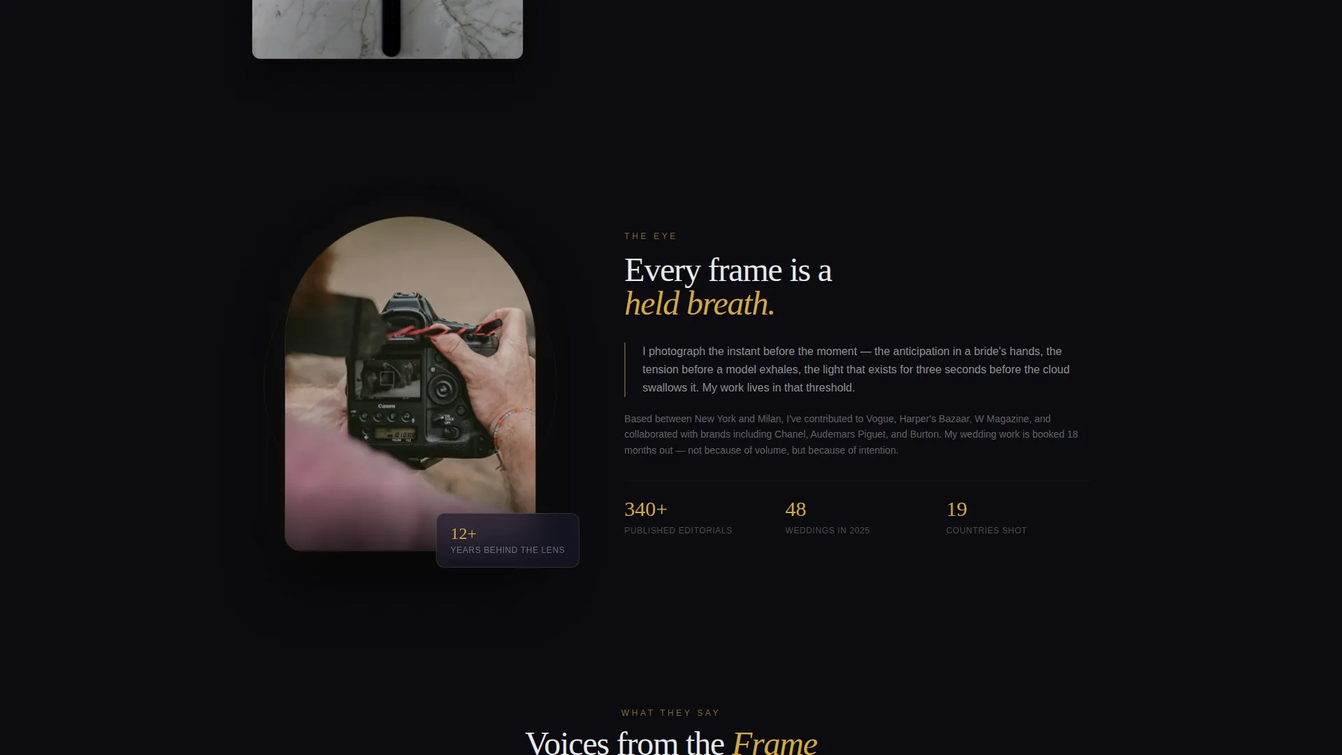 Photographer Portfolio Booking Website Template