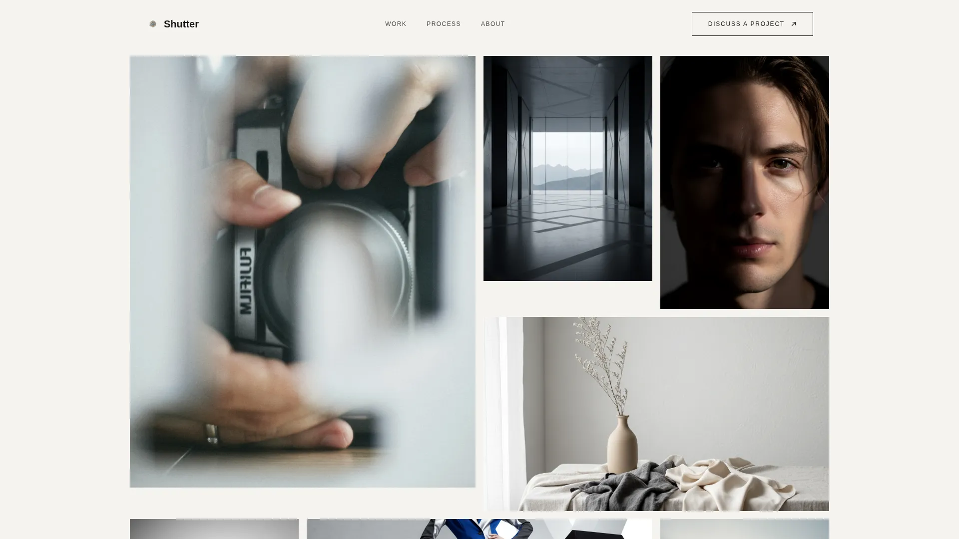 Photographer Portfolio Booking Website Template