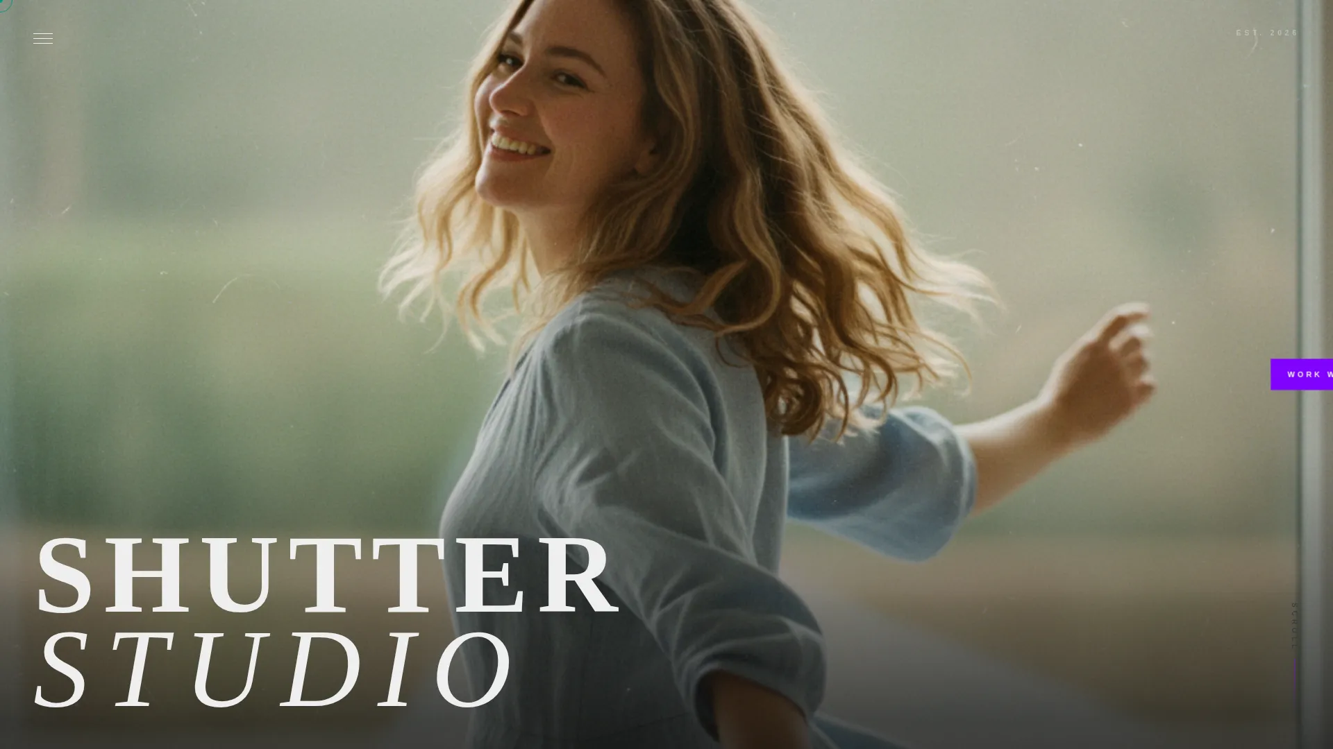 Photographer Portfolio Specialist Booking Website Template